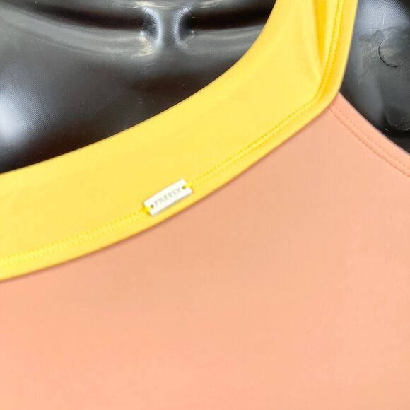 Freely Womens Asymmetrical Swimsuit Size Small Colorblock Pastel Beach Summer - Picture 6 of 12